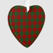 Red and Green Gingham Pattern Ornament (Vorderseite)