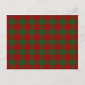 Red and Green Gingham Pattern Postkarte (Vorderseite)