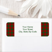 Red and Green Gingham Pattern Rücksendelabel (Insitu)