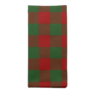 Red and Green Gingham Pattern Serviette