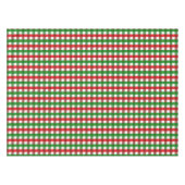 Red and Green Gingham Pattern Tischdecke (Vorderseite (Horizontal))
