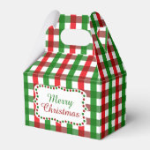 Red and Green Gingham Pattern Weihnachten Geschenkschachtel (Vorderseite)