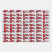 Red and Green Happy Holidays Cheerful Christmas  Geschenkpapier Set (Vorderseite 3)