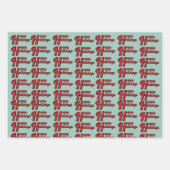 Red and Green Happy Holidays Cheerful Christmas  Geschenkpapier Set (Vorderseite 2)