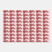 Red and Green Happy Holidays Cheerful Christmas  Geschenkpapier Set (Vorderseite)