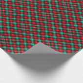 Red and green holiday plaid geschenkpapier (Ecke)