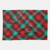 Red and green holiday plaid geschirrtuch (Horizontal)