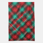 Red and green holiday plaid geschirrtuch (Vertikal)
