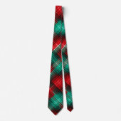 Red and green holiday plaid krawatte (Vorderseite)