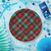 Red and green holiday plaid pappteller (Party)