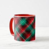 Red and green holiday plaid tasse (Vorderseite Links)