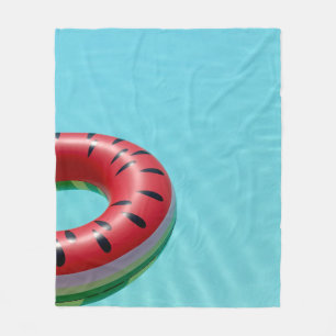 Red and green lifebuoy on swimming pool fleecedecke