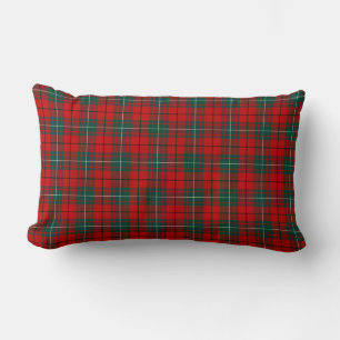 Red and Green MacAulay Clan Scottish Kariert Lendenkissen
