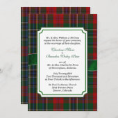 Red and Green MacClain Tartan Einladung zur Hochze (Vorne/Hinten)