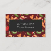 Red And Green Mexican Food Visitenkarte (Vorderseite)