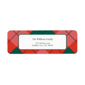 Red and Green Modern Plaid Family Return (Vorne)