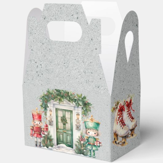 Red and Green Nutcracker Baby Shooter Geschenkschachtel (Offen)