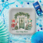 Red and Green Nutcracker Baby Shooter Pappteller (Party)