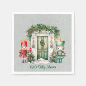 Red and Green Nutcracker Baby Shooter Serviette (Vorderseite)