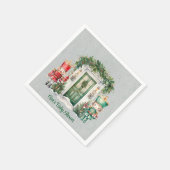 Red and Green Nutcracker Baby Shooter Serviette (Ecke)