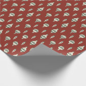 Red and Green Ornament Holiday Gift Wrap Geschenkpapier (Ecke)
