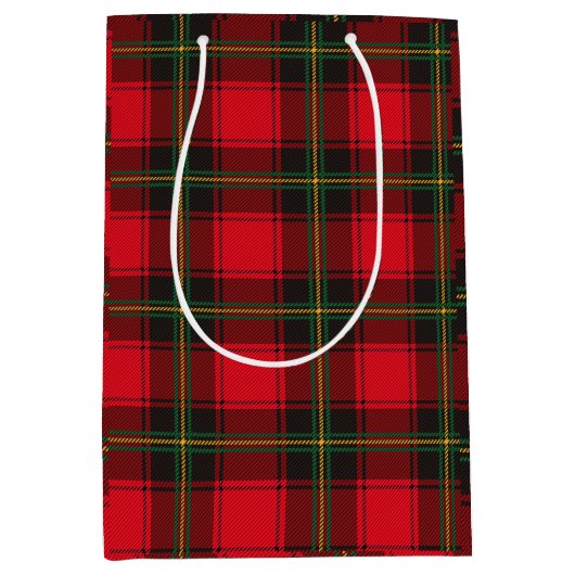 Red and Green Pattern Mittlere Geschenktüte (Vorderseite)