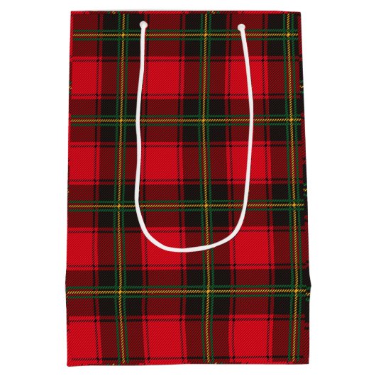 Red and Green Pattern Mittlere Geschenktüte (Rückseite)