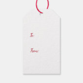 Red and Green Pine Trees Christmas Geschenkanhänger (Rückseite)