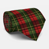 Red And Green Plaid Tartan Pattern Festive Holiday Krawatte (Gerollt)