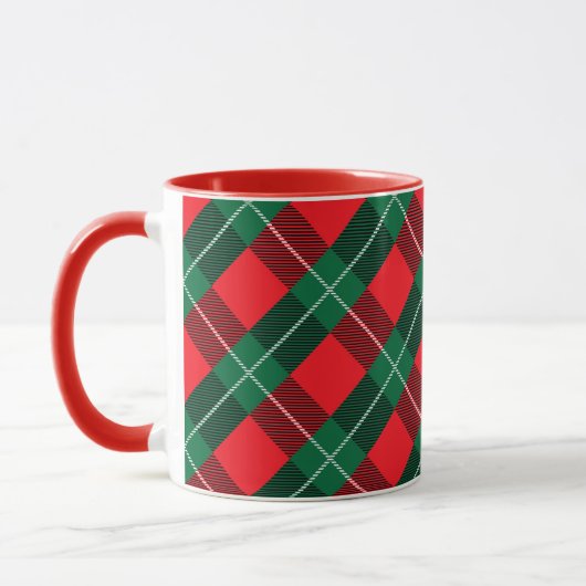 Red and Green Plaid Tasse (Links)