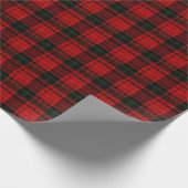 Red and Green Plaid Wrapping Paper Geschenkpapier (Ecke)