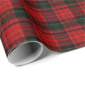 Red and Green Plaid Wrapping Paper Geschenkpapier (Rolleneckpunkt)