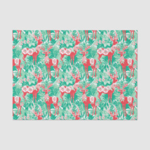 Red and Green Preppy Weihnachtsmann Seidenpapier