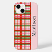 Red and Green Scotland Christmas Tartan Case-Mate iPhone Hülle (Rückseite)