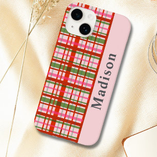 Red and Green Scotland Christmas Tartan Case-Mate iPhone 14 Hülle