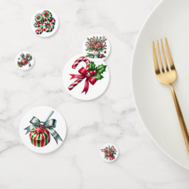 RED AND GREEN STRIPED HOLIDAY CHRISTMAS CANDY KONFETTI