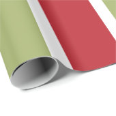 Red and Green Strips Weihnachtsgeschenk Geschenkpapier (Rolleneckpunkt)