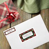 Red and Green Tartan Christmas Return Address
