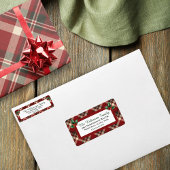 Red and Green Tartan Christmas Return Address