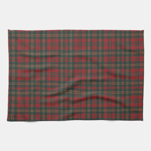 Red and Green Tartan Plaid Geschirrtuch (Horizontal)