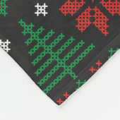 Red and Green UFO Traktor Beam Ugly Christmas Fleecedecke (Ecke)