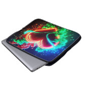 Red and Green Valentine Heart on Electronics Bag Laptopschutzhülle (Vorne Knopf)