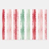 Red and Green Watercolor Christmas Geschenkpapier Set (Vorderseite 2)