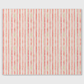 Red and Green Watercolor Stripes Geschenkpapier (Flach)