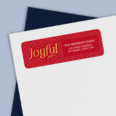 Red and Imitate Gold Joyful Holiday Address