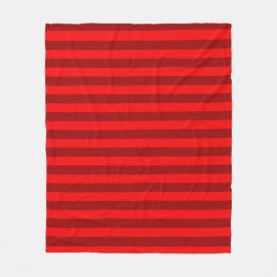 Red and Maroon Stripes Design Fleecedecke