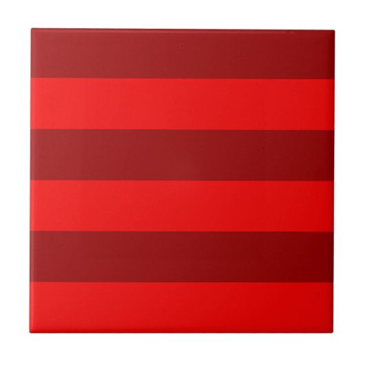 Red and Maroon Stripes Design Fliese (Vorderseite)