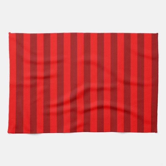 Red and Maroon Stripes Design Geschirrtuch (Horizontal)