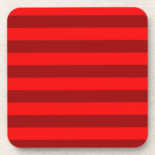 Red and Maroon Stripes Design Getränkeuntersetzer