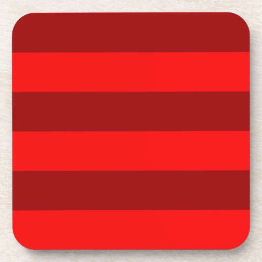 Red and Maroon Stripes Design Getränkeuntersetzer (Vorderseite)